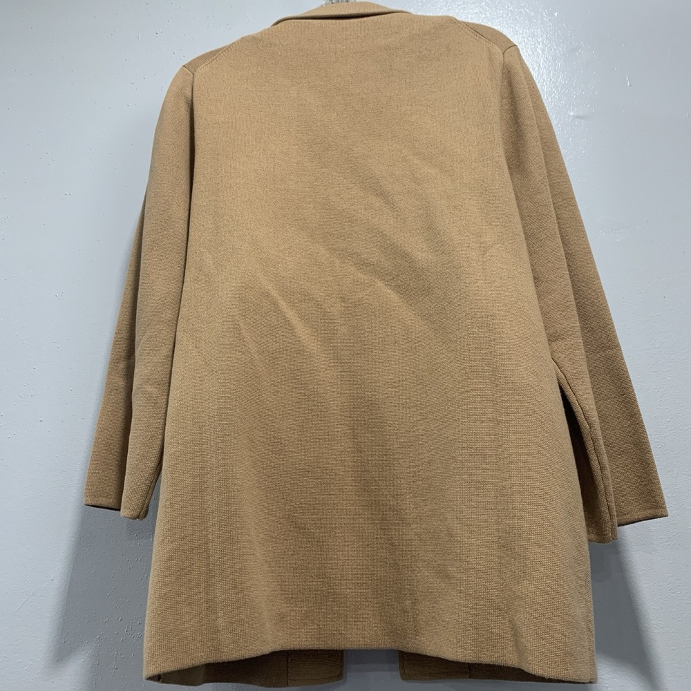Quince 100% Organic Cotton Knit Blazer Jacket Camel Womens Office Comfort Size L - Picture 5 of 13